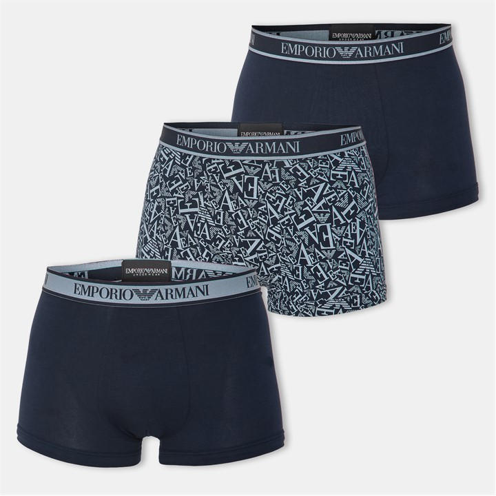 Emporio Armani Men's  Core 3 Pack Boxer Shorts in Size L, Sports Direct