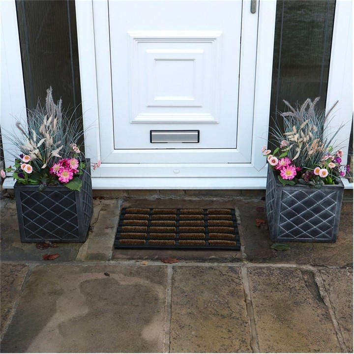 Jvl  Black Nimbus Scraper Doormat in Size 45x75cm, Sports Direct