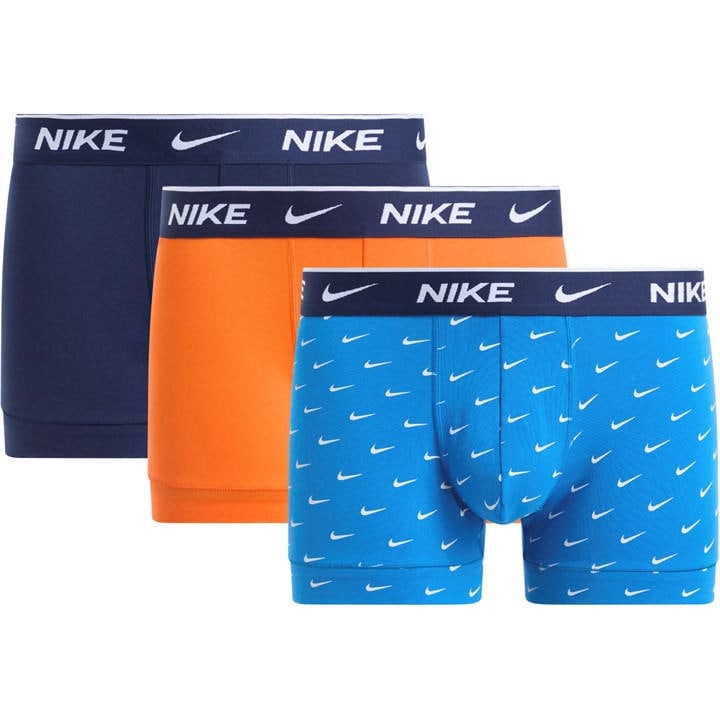 Nike Men's Blue 3 Pack Everyday Cotton Trunks in Size L, Sports Direct
