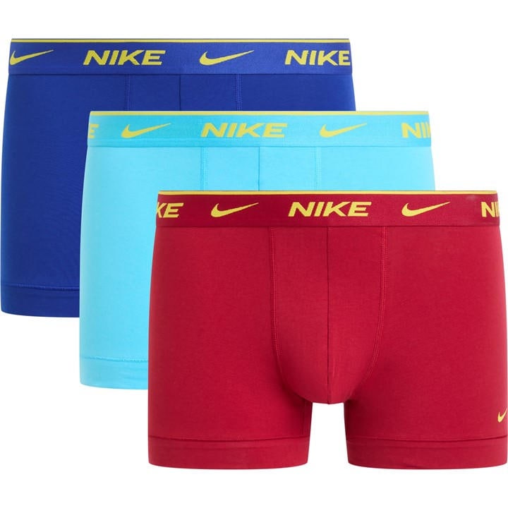 Nike Men's Blue 3 Pack Everyday Cotton Trunks in Size M, Sports Direct