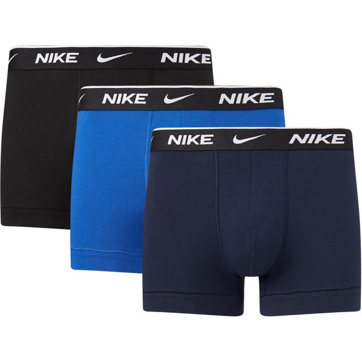 Nike Men's Blue 3 Pack Everyday Cotton Trunks in Size L, Sports Direct