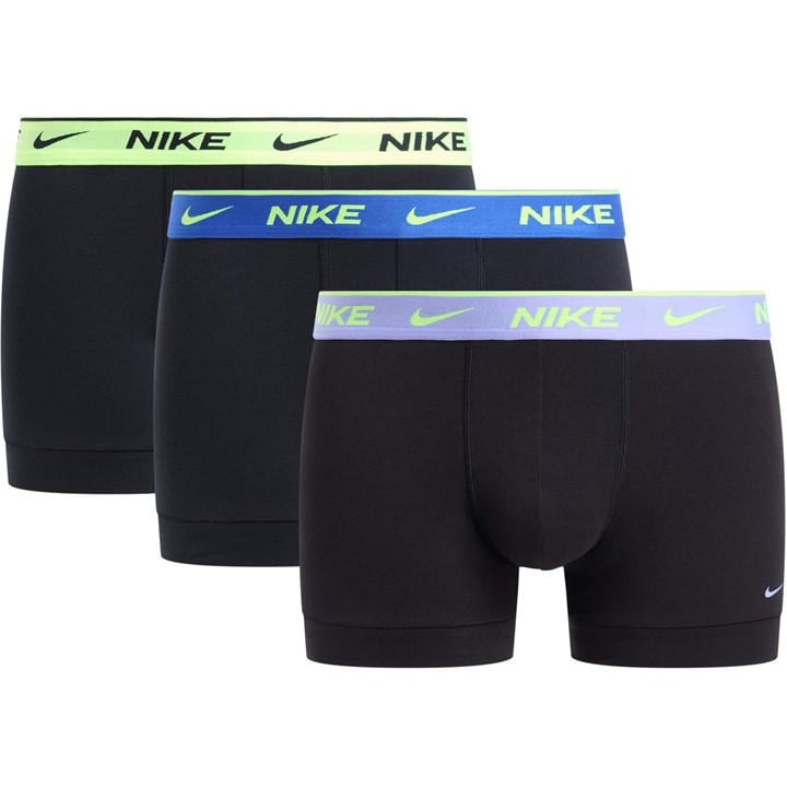 Nike Men's Black 3 Pack Everyday Cotton Trunks in Size L, Sports Direct