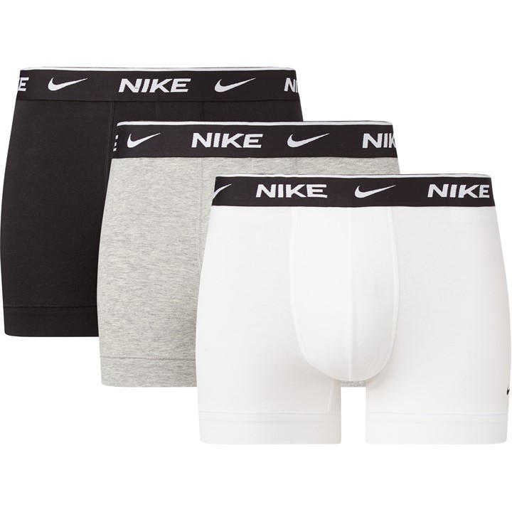 Nike Men's Black 3 Pack Everyday Cotton Trunks in Size XL, Sports Direct