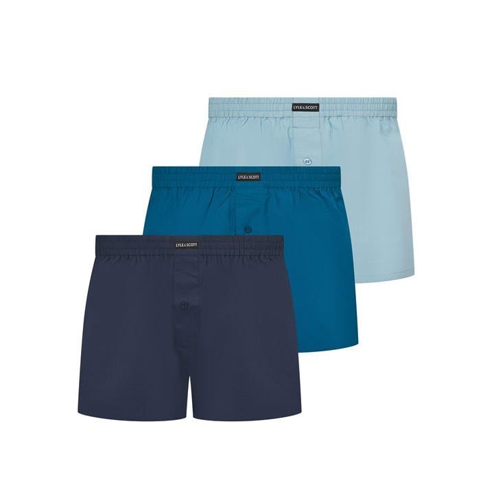 Lyle And Scott Men's Blue Woven Boxer Trunk Underwear in Size XL, Sports Direct