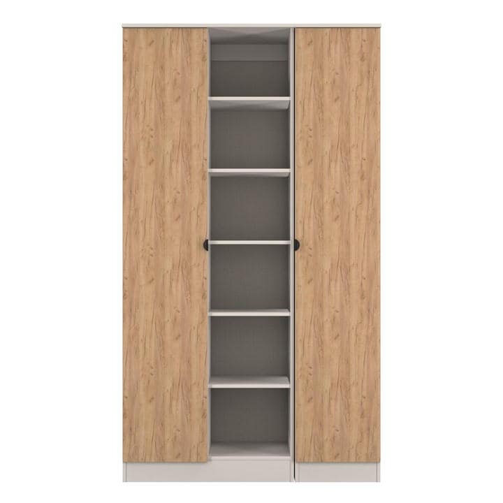 United    Solomon 2 Door Open Shelf Triple Wardrobe, Football by Welcome Furniture in Size XL, Sports Direct