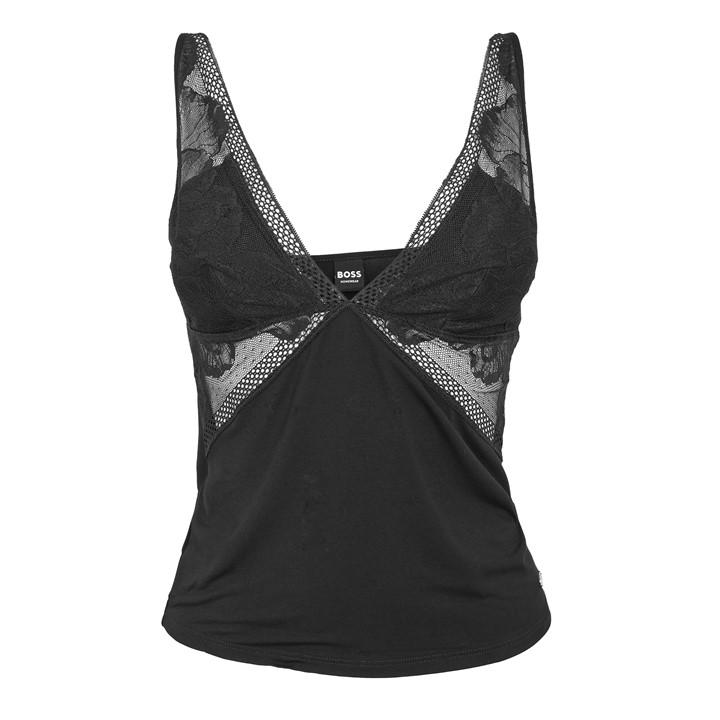 Boss Women's Black Peony Top 10269524 01 Pyjama Set in Size 12, Sports Direct