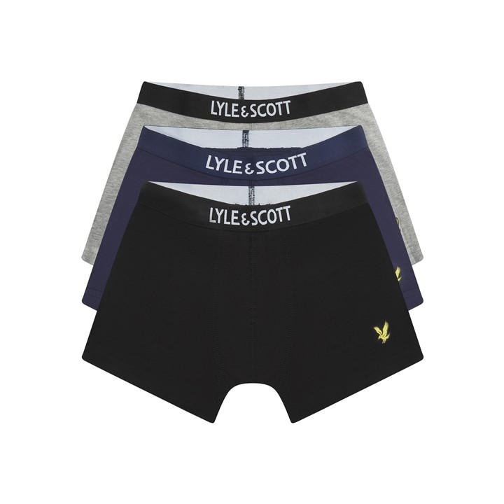 Lyle And Scott Boys  3 Pack Trunks  in Size 6-8Y, Sports Direct
