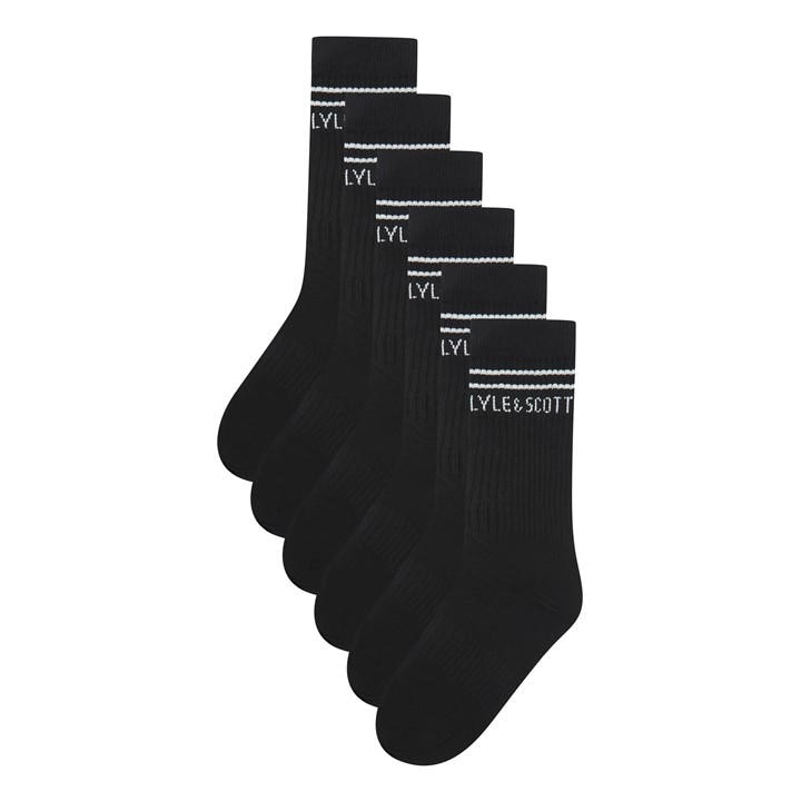 Lyle And Scott Boys Black Kids' Crew Socks in Size 6-9/M, Sports Direct