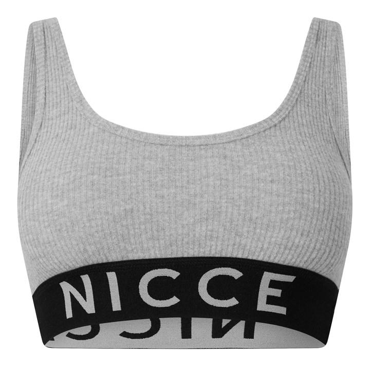 Nicce Women's Grey Lull Triangle Bralette in Size 8, Sports Direct