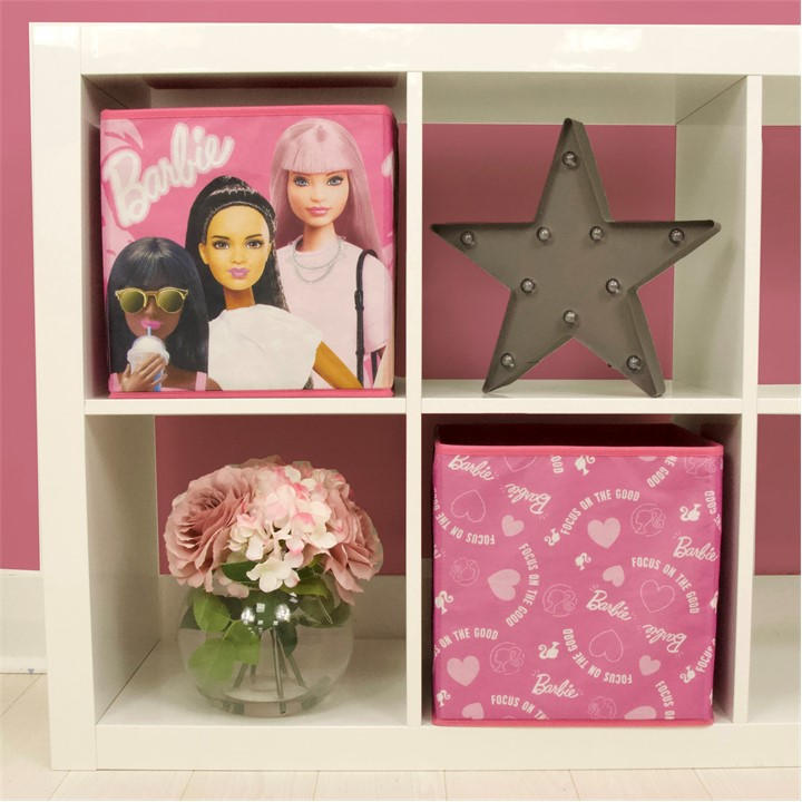 Barbie Unisex Kids Pink 2 Pack Storage Box