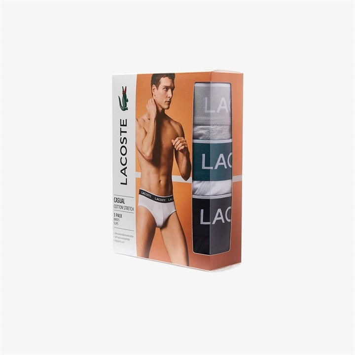 Lacoste Men's  3 Pack Briefs in Size L, Sports Direct