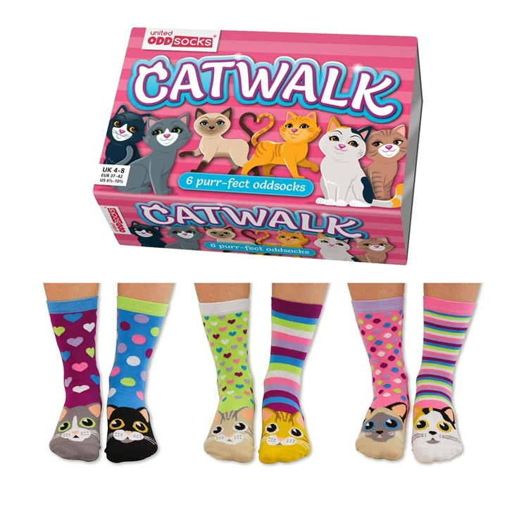 United Oddsocks Women's Multi Feline Good!