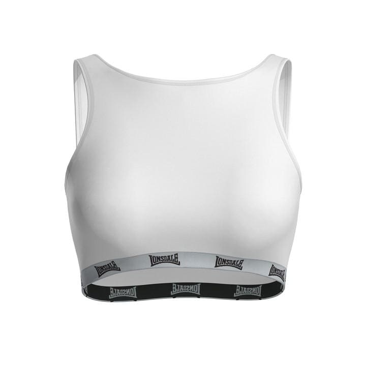 Lonsdale Women's White Crop Top in Size 36C, Sports Direct