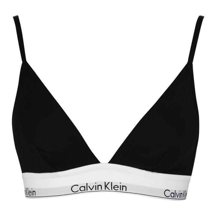 Calvin Klein Women's Black Modern Cotton Triangle Bra in Size 12, Sports Direct