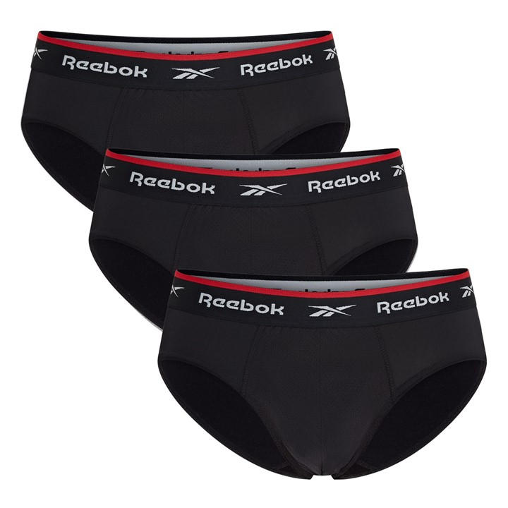 Reebok Men' Black 3 Pack Performance Briefs in Size S, Sports Direct