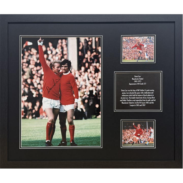 Allstarsignings Ltd  Red Denis Law Signed Manchester Utd Photo, Sports Direct