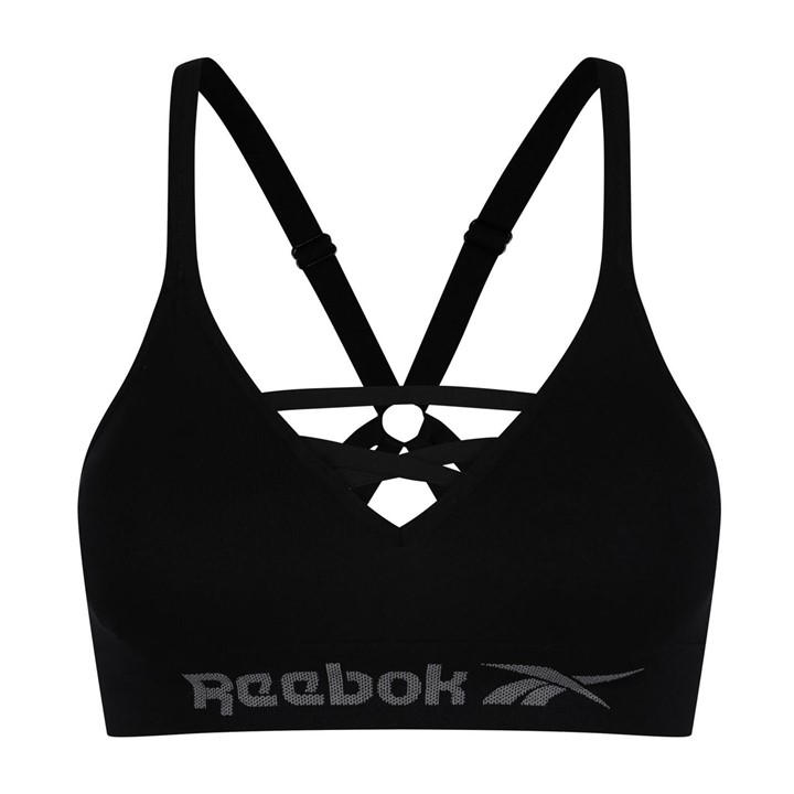 Reebok Women's Black Seamless Bra Maryna in Size 14, Sports Direct