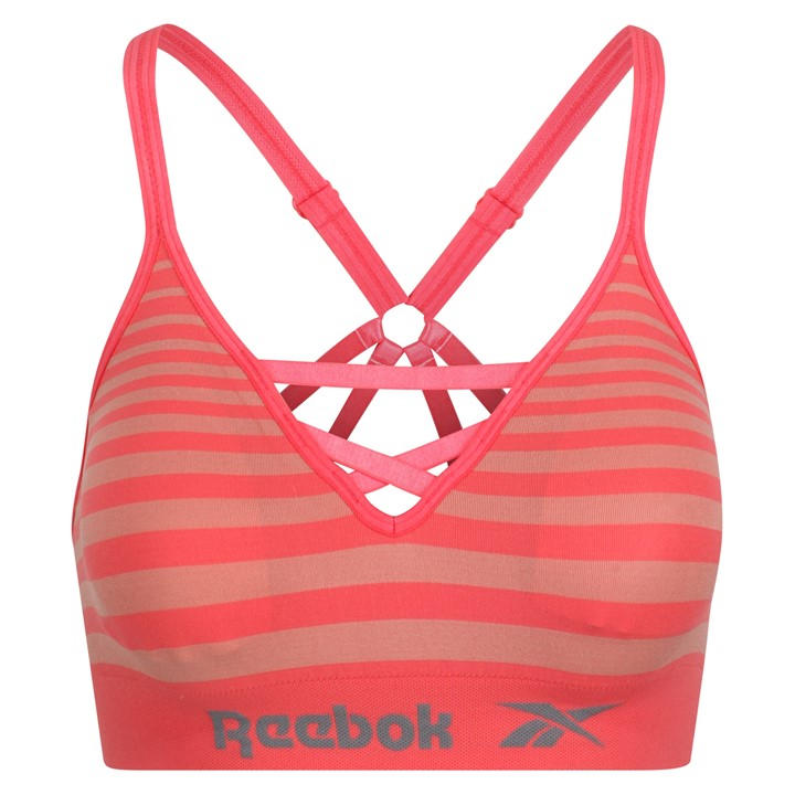 Reebok Women's Orange Seamless Bra Maryna in Size 8, Sports Direct
