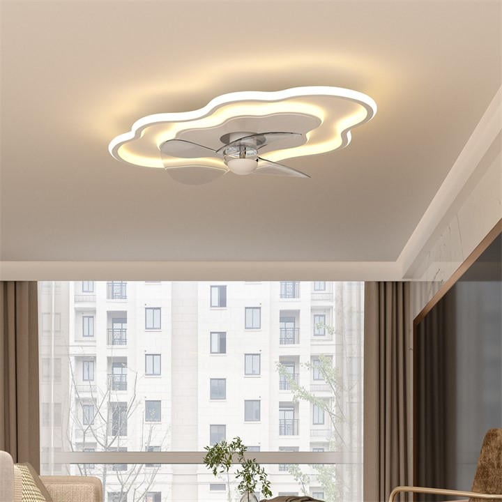 Kabinet Uk  White Cloud-Shaped Ceiling Mount Led Fan Light, Sports Direct