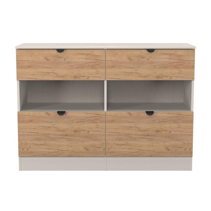 United    Solomon 4 Drawer Open Shelf Wide Chest, Football by Welcome Furniture in Size Regular, Sports Direct