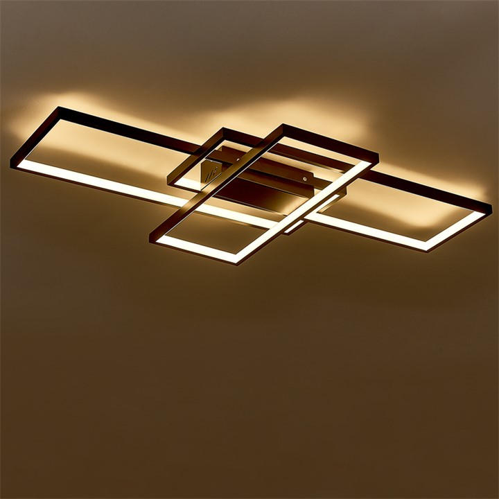 Kabinet Uk  Black Rectangular Led Semi-Flush Light, Sports Direct