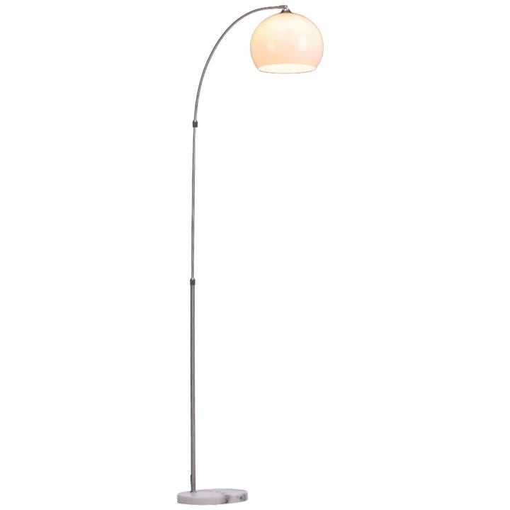 Kabinet Uk  White Modern Arched Floor Lamp With Marble Base, Sports Direct