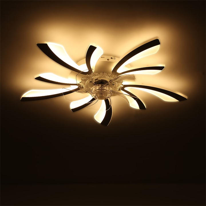 Kabinet Uk  White 78Cm Creative Ceiling Fan With Led Lights, Sports Direct