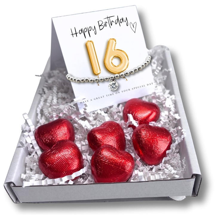 hearts  Women's  16Th Bday  Hamper - Bracelet 6340-Cd-Sb, Football by Aye Do Gifts in Size Mini Gift, Sports Direct