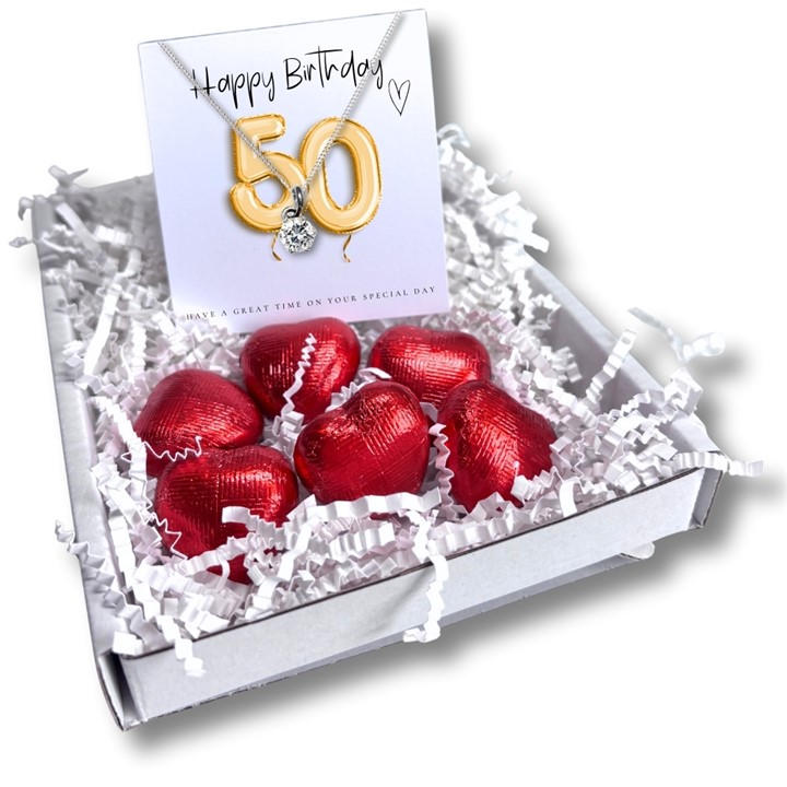 hearts  Women's  50Th Birthday  Hamper - Necklace, Football by Aye Do Gifts in Size Mini Gift, Sports Direct