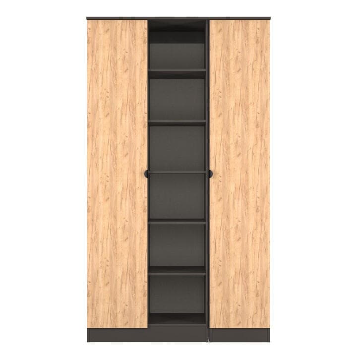 United    Solomon 2 Door Open Shelf Triple Wardrobe, Football by Welcome Furniture in Size XL, Sports Direct