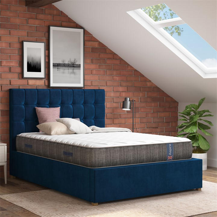 Aspire  White Pressure Relief Pocket Memory Mattress in Size Double, Sports Direct