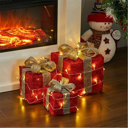 LIFE IDEAS - Square Christmas Gift Boxes