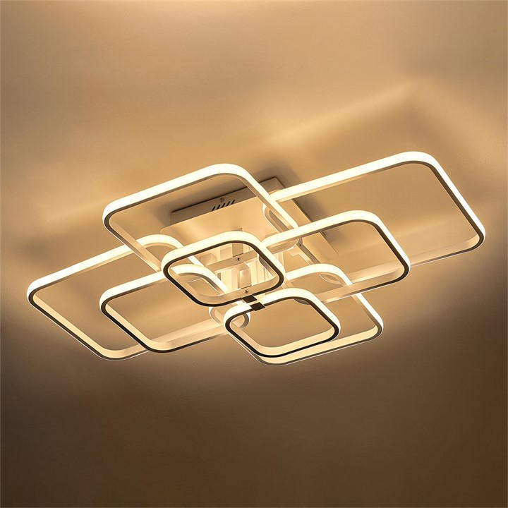 Kabinet Uk  White Contemporary Led Energy-Efficient Semi-Flush Light, Sports Direct