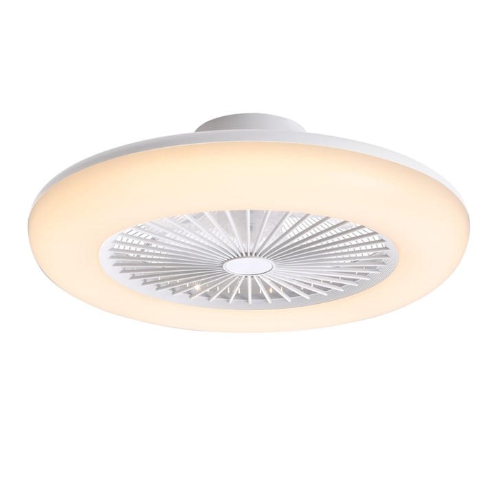 Kabinet Uk  White Round Led Ceiling Light Fan With Remote Control, Sports Direct