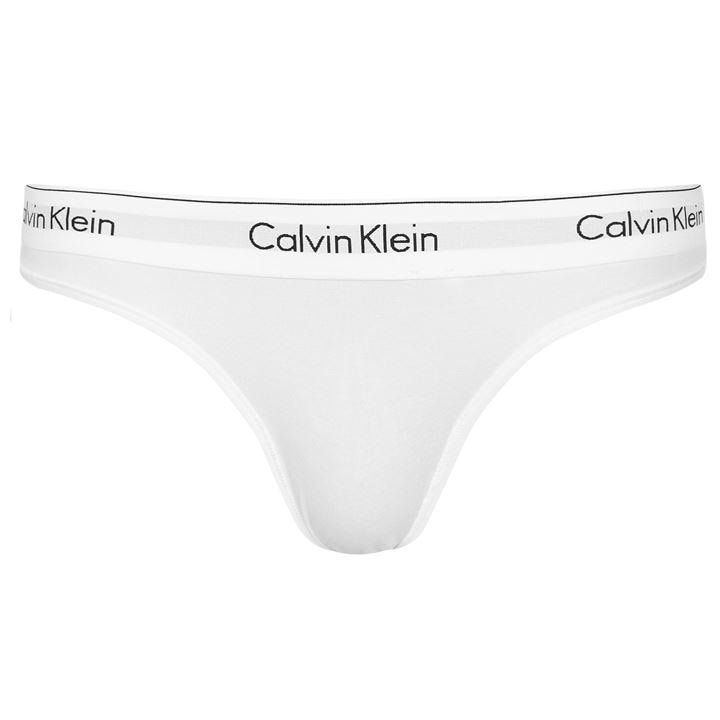 Calvin Klein Women's White Modern Thong in Size 14, Sports Direct