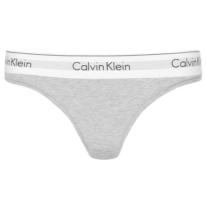 Calvin Klein Women's Grey Modern Thong in Size 16, Sports Direct