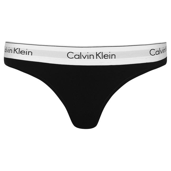 Calvin Klein Women's Black Modern Thong in Size 14, Sports Direct