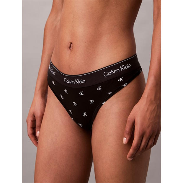 Black Ck Logo - Calvin Klein - Modern Thong