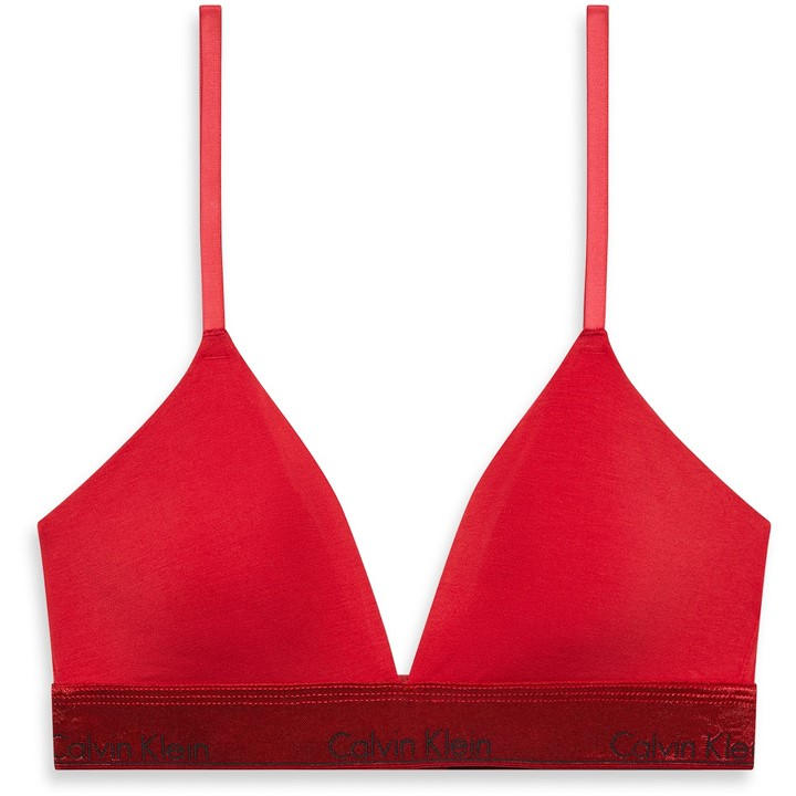 Calvin Klein Women's Red Non Wi Scoop Bralette in Size 8, Sports Direct