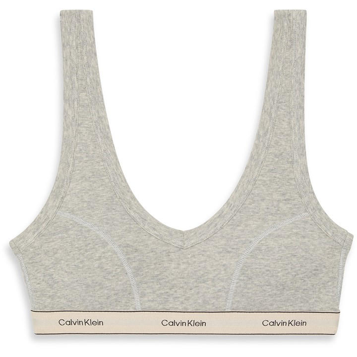 Calvin Klein Women's Grey Heritage Scoop Non Wired Bralette in Size 8, Sports Direct