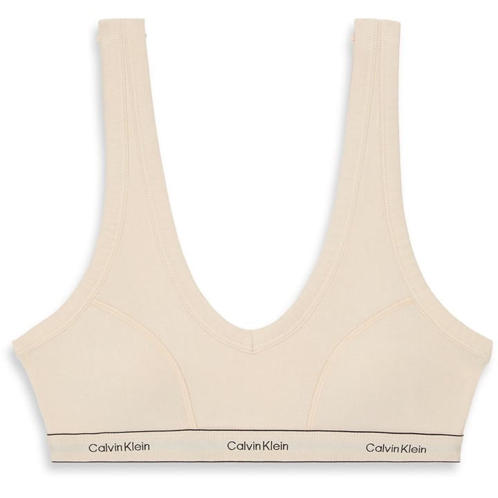 Calvin Klein Women's Cream Heritage Scoop Non Wired Bralette in Size 8, Sports Direct