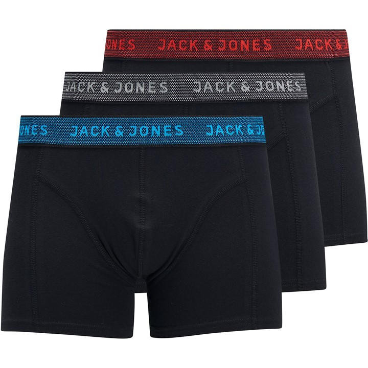 Jack And Jones Boys Black Kids' Waistband Logo Trunks
