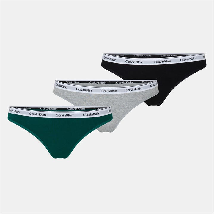 Calvin Klein Women's  3 Pack Thongs in Size 16, Sports Direct