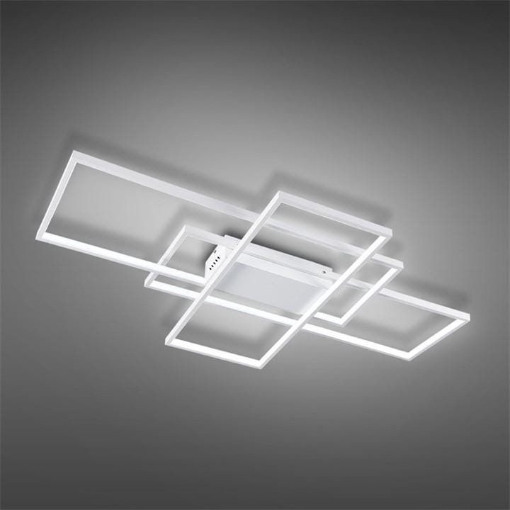 Kabinet Uk  White Rectangular Led Semi-Flush Light, Sports Direct
