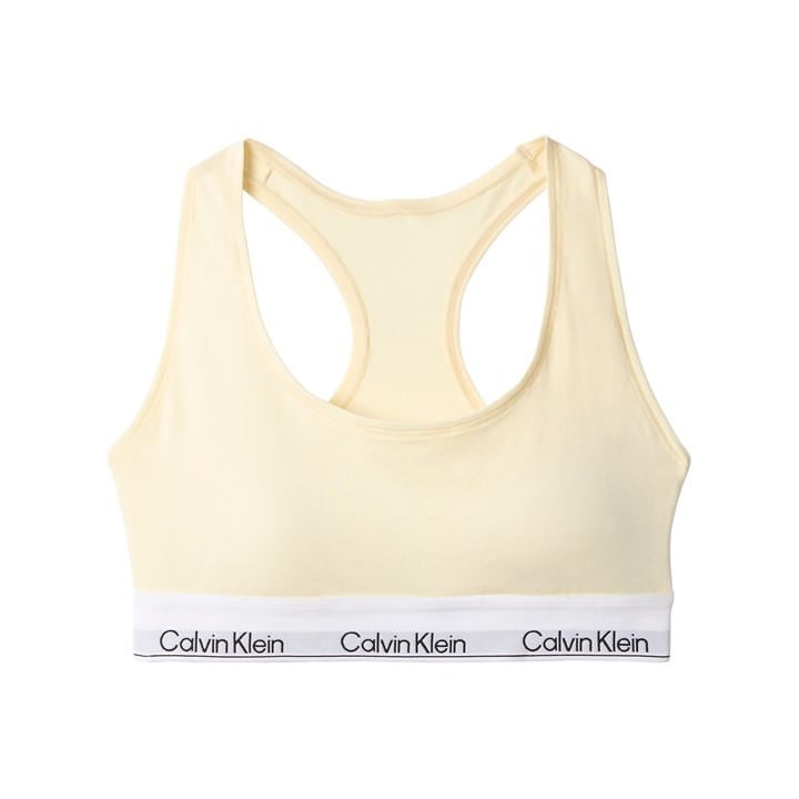 Calvin Klein Women's Yellow Modern Cotton Logo Bralette in Size 14, Sports Direct