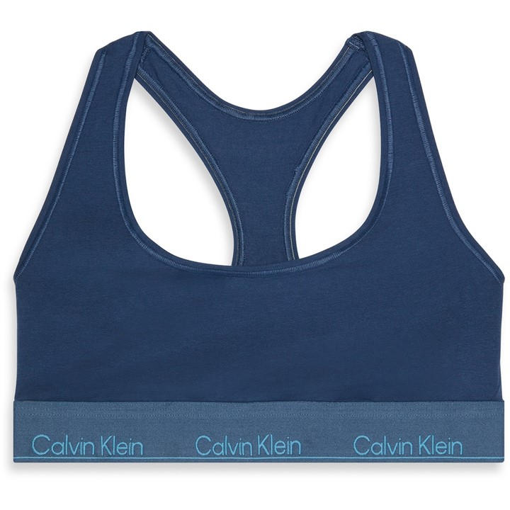 Calvin Klein Women's Blue Modern Cotton Logo Bralette in Size 16, Sports Direct