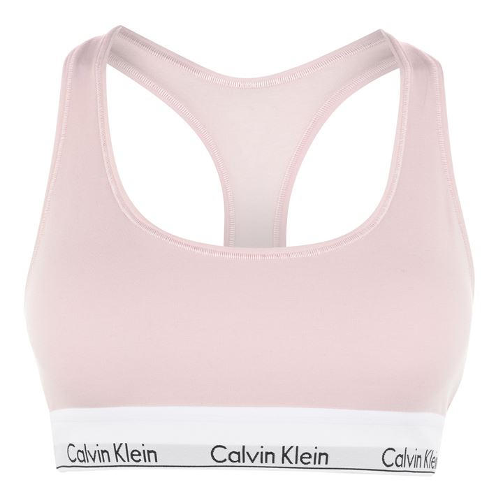 Calvin Klein Women's Pink Modern Cotton Logo Bralette in Size 12, Sports Direct
