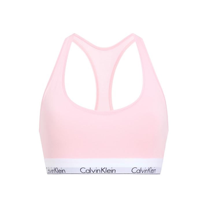 Calvin Klein Women's Pink Modern Cotton Logo Bralette in Size 12, Sports Direct