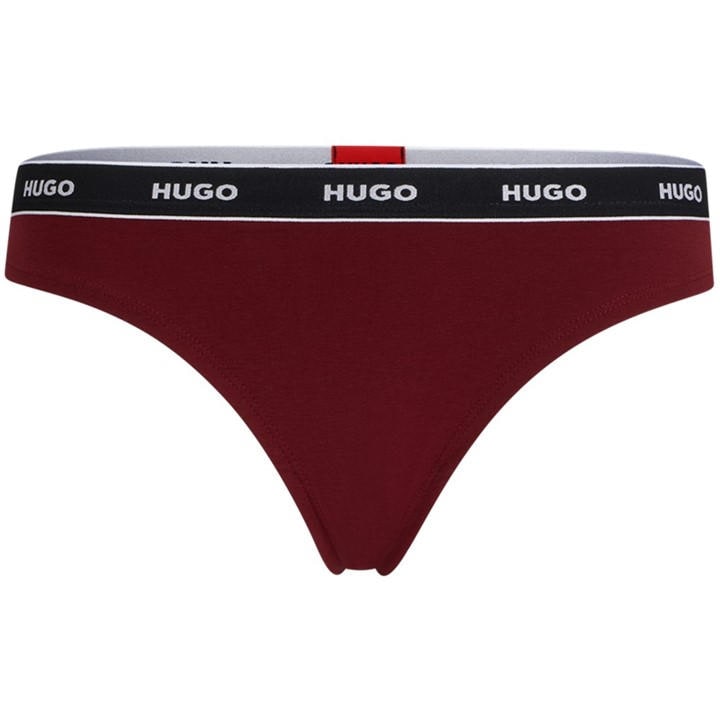 Hugo Women's Red Regular Rise Thong in Size 16, Sports Direct
