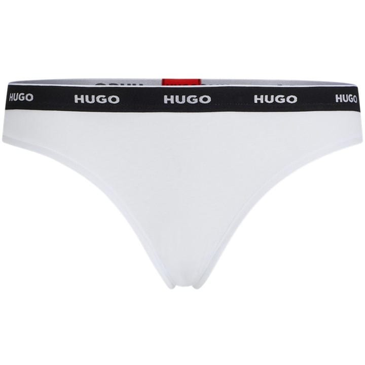 Hugo Women's White Regular Rise Thong in Size 16, Sports Direct